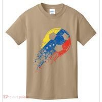 Venezuela Soccer Venezuelan Flag Pride Soccer Player Kids T-Shirt thumb 0
