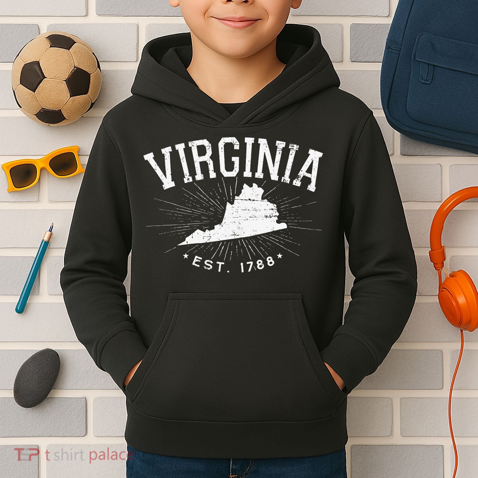 Virginia State Virginia Lover Kids Hoodie