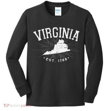 Virginia State Virginia Lover Kids Long Sleeve Shirt