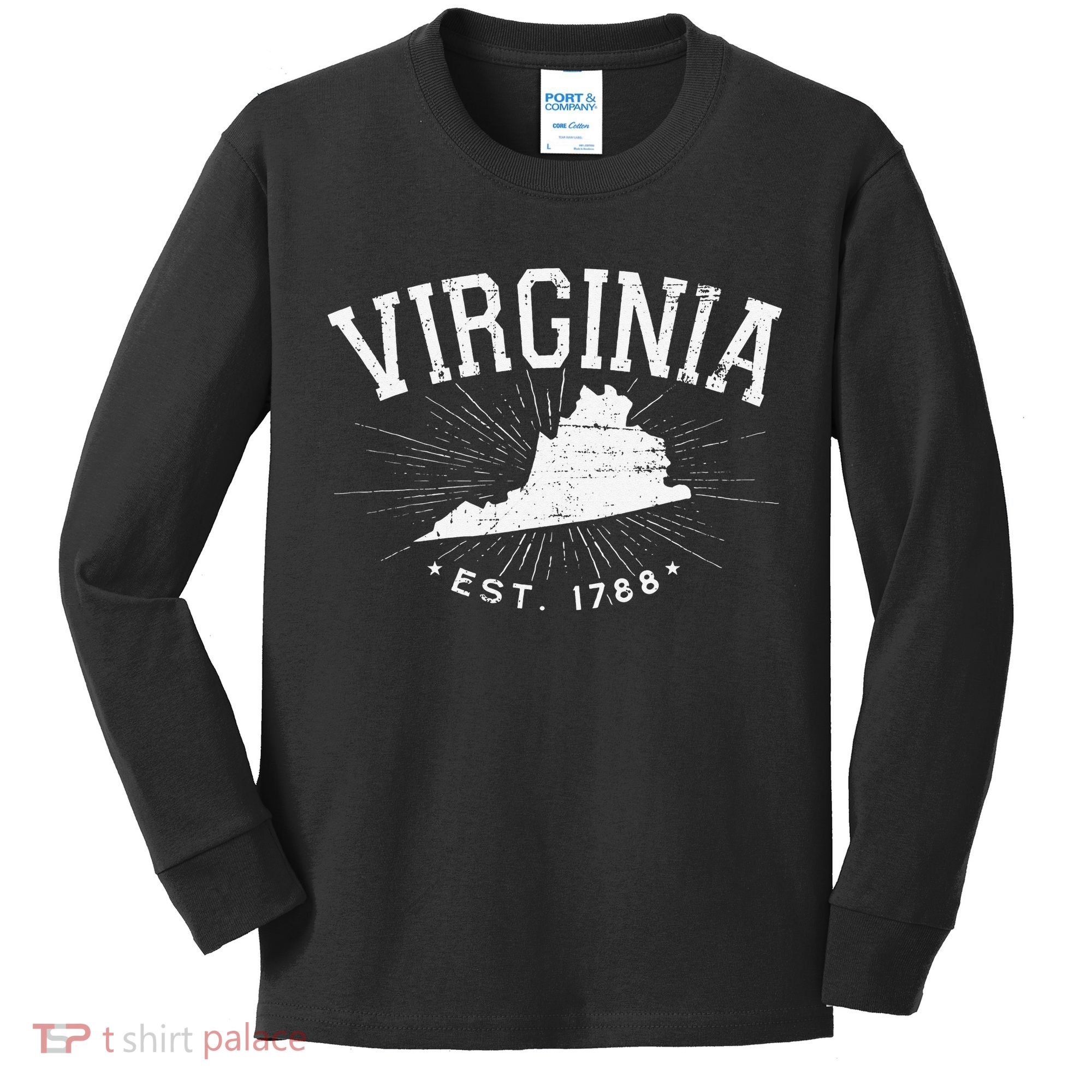 Virginia State Virginia Lover Kids Long Sleeve Shirt