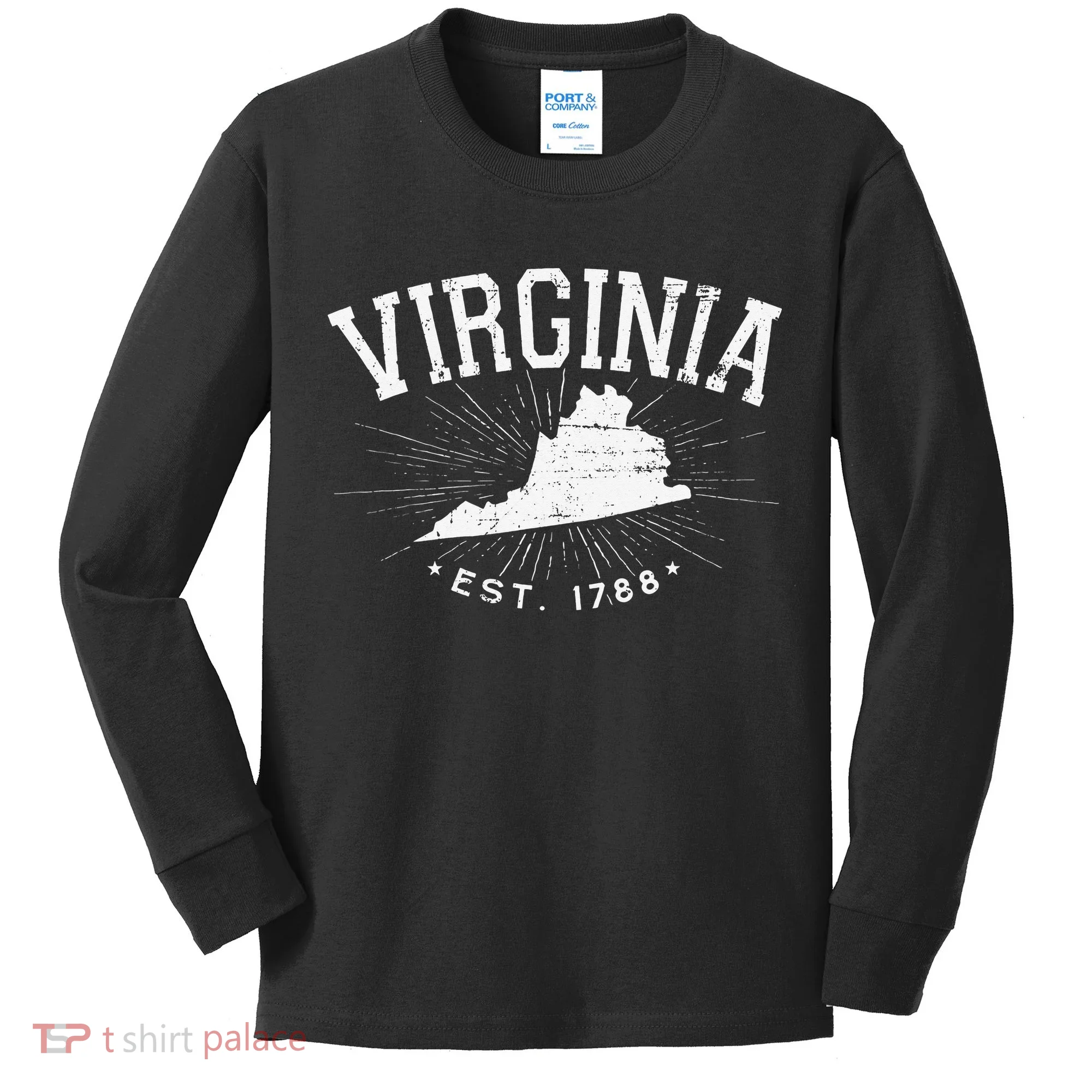 Virginia State Virginia Lover Kids Long Sleeve Shirt