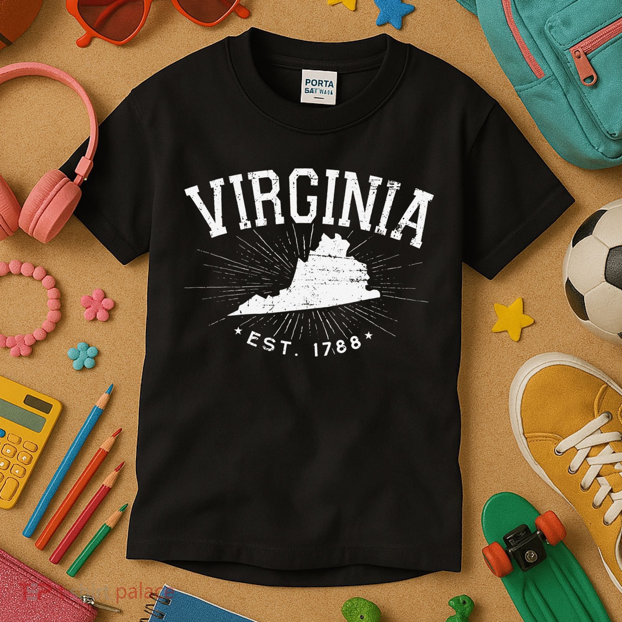 Virginia State Virginia Lover Kids T-Shirt