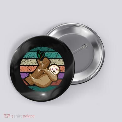 Vintage Sloth Button