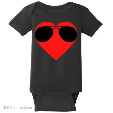 Valentines Shades Baby Bodysuit