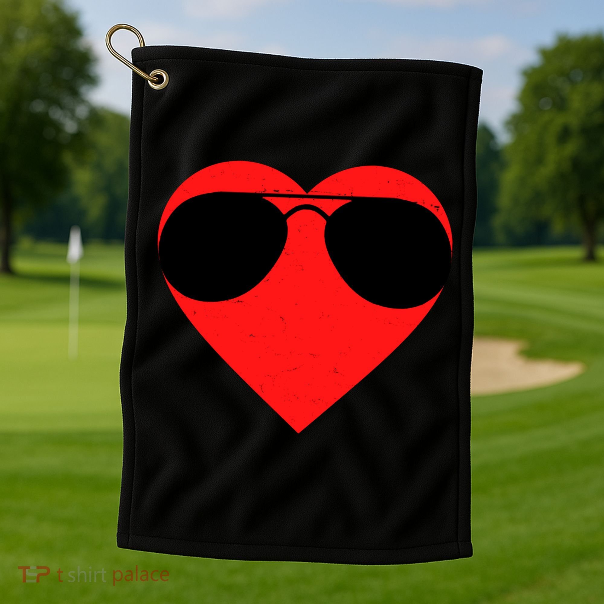 Valentines Shades Golf Towel