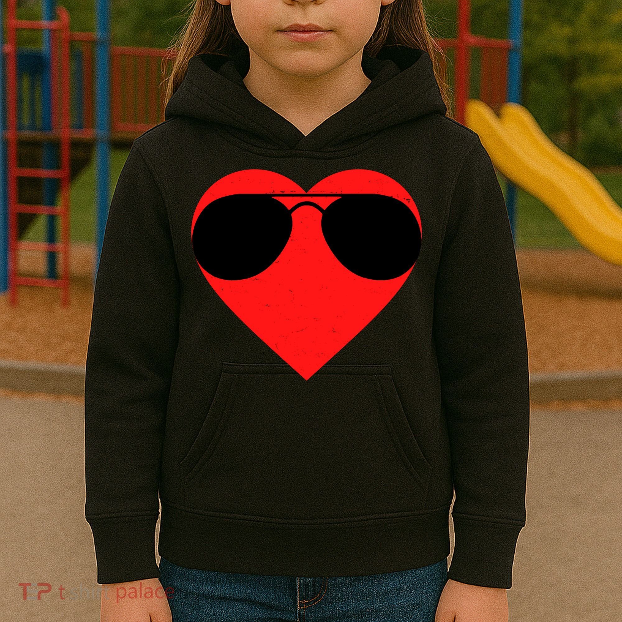 Valentines Shades Kids Hoodie