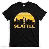 Vintage Seattle Washington Cityscape T-Shirt thumb 0