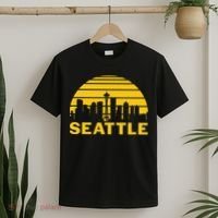 Vintage Seattle Washington Cityscape T-Shirt thumb 2