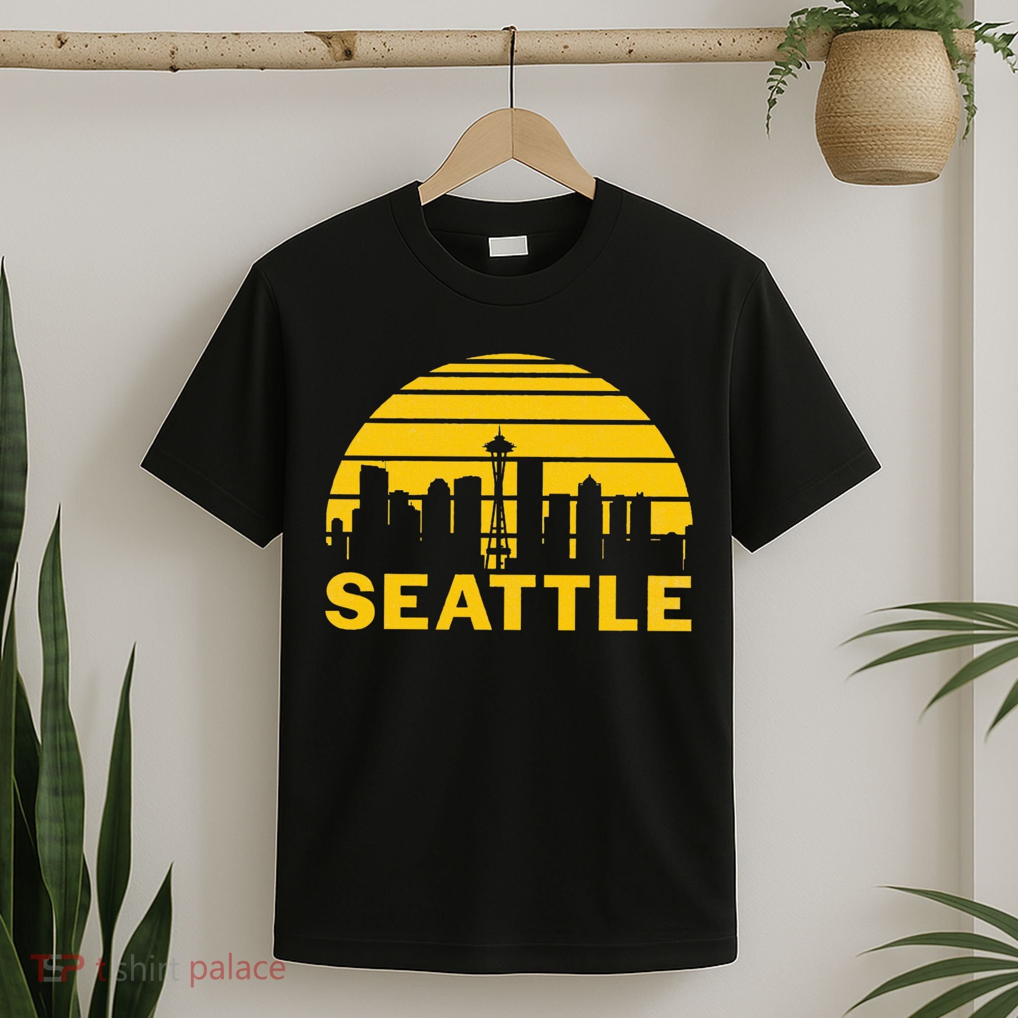 Vintage Seattle Washington Cityscape T-Shirt