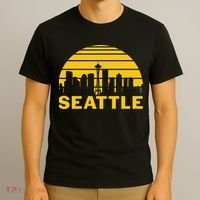 Vintage Seattle Washington Cityscape T-Shirt thumb 3