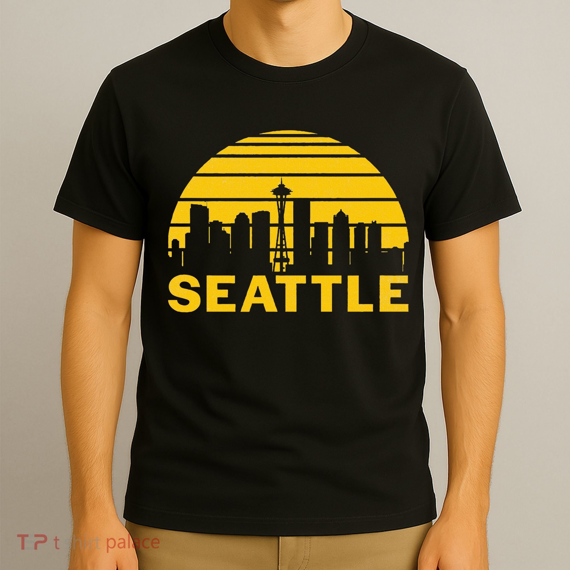 Vintage Seattle Washington Cityscape T-Shirt