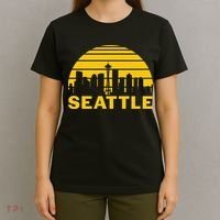 Vintage Seattle Washington Cityscape T-Shirt thumb 4