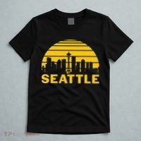 Vintage Seattle Washington Cityscape T-Shirt thumb 5