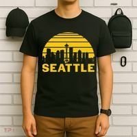 Vintage Seattle Washington Cityscape T-Shirt thumb 6