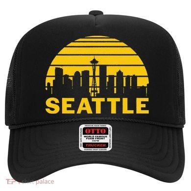 Vintage Seattle Washington Cityscape Hat