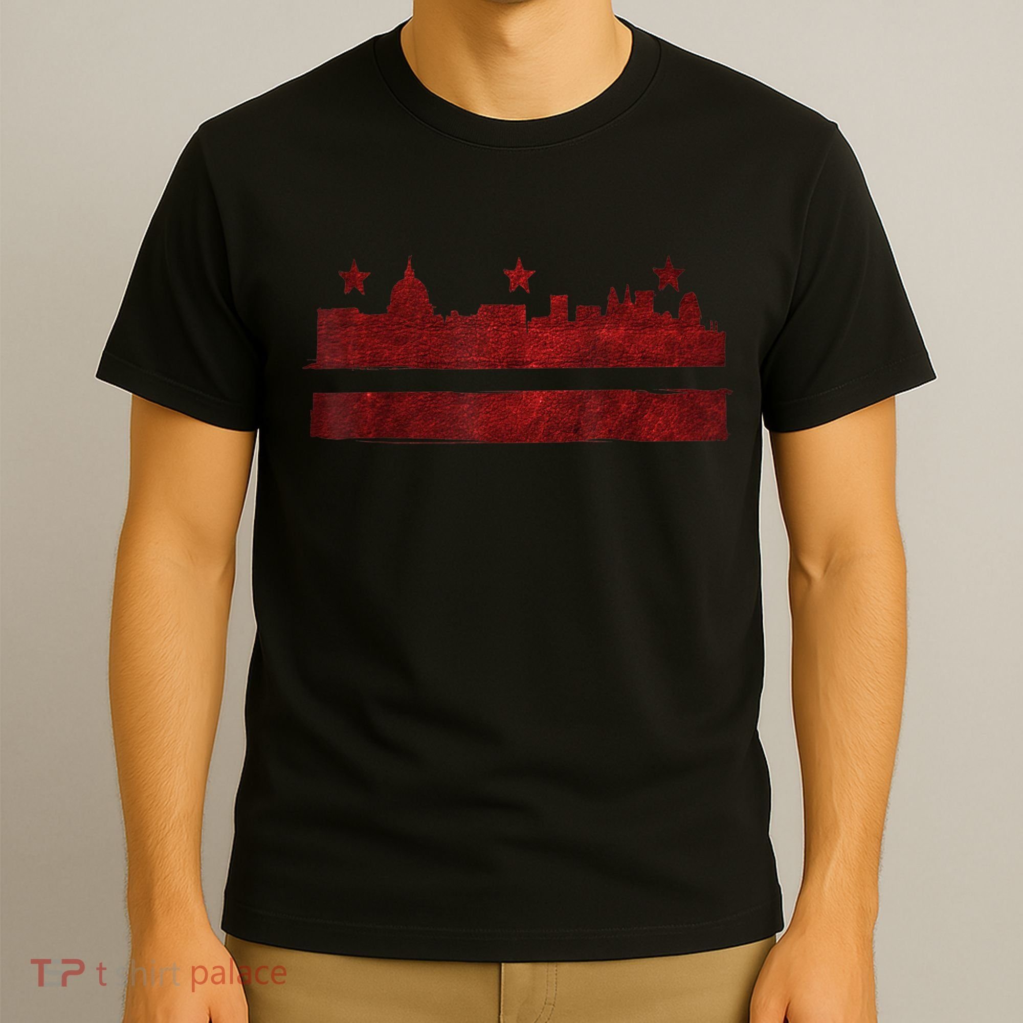 Vintage Skyline Washington Dc Flag Cities Usa Pride TShirt T-Shirt