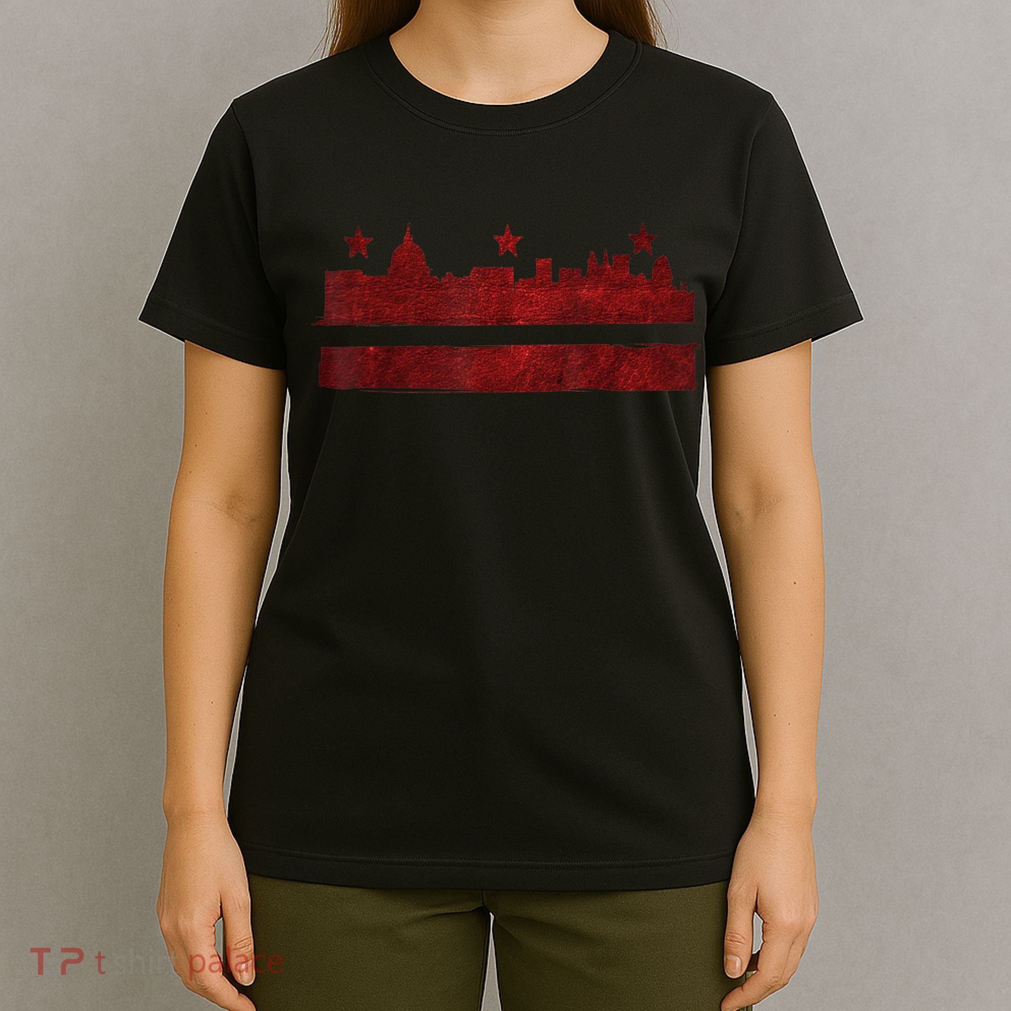 Vintage Skyline Washington Dc Flag Cities Usa Pride TShirt T-Shirt