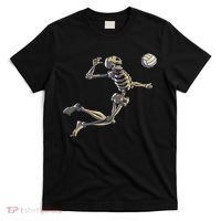 Volleyball Skeleton Women Volleyball Player Halloween T-Shirt thumb 0