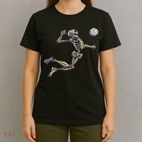 Volleyball Skeleton Women Volleyball Player Halloween T-Shirt thumb 4