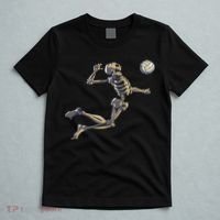 Volleyball Skeleton Women Volleyball Player Halloween T-Shirt thumb 5
