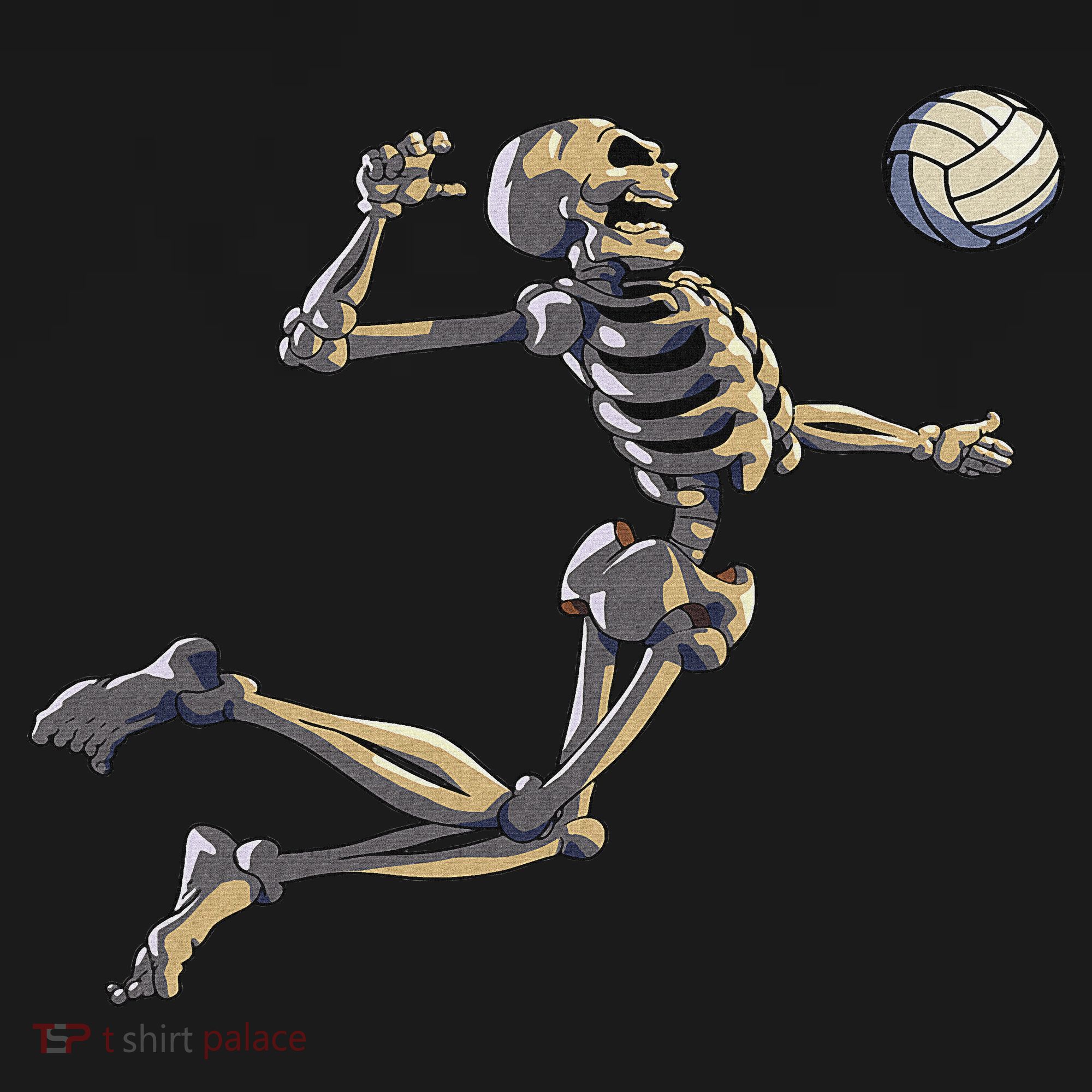 Volleyball Skeleton Women Volleyball Player Halloween Women's Hoodie