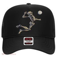 Volleyball Skeleton Women Volleyball Player Halloween Hat thumb 0