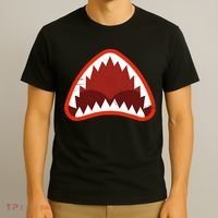 Vintage Shark With Open Mouth T-Shirt thumb 3