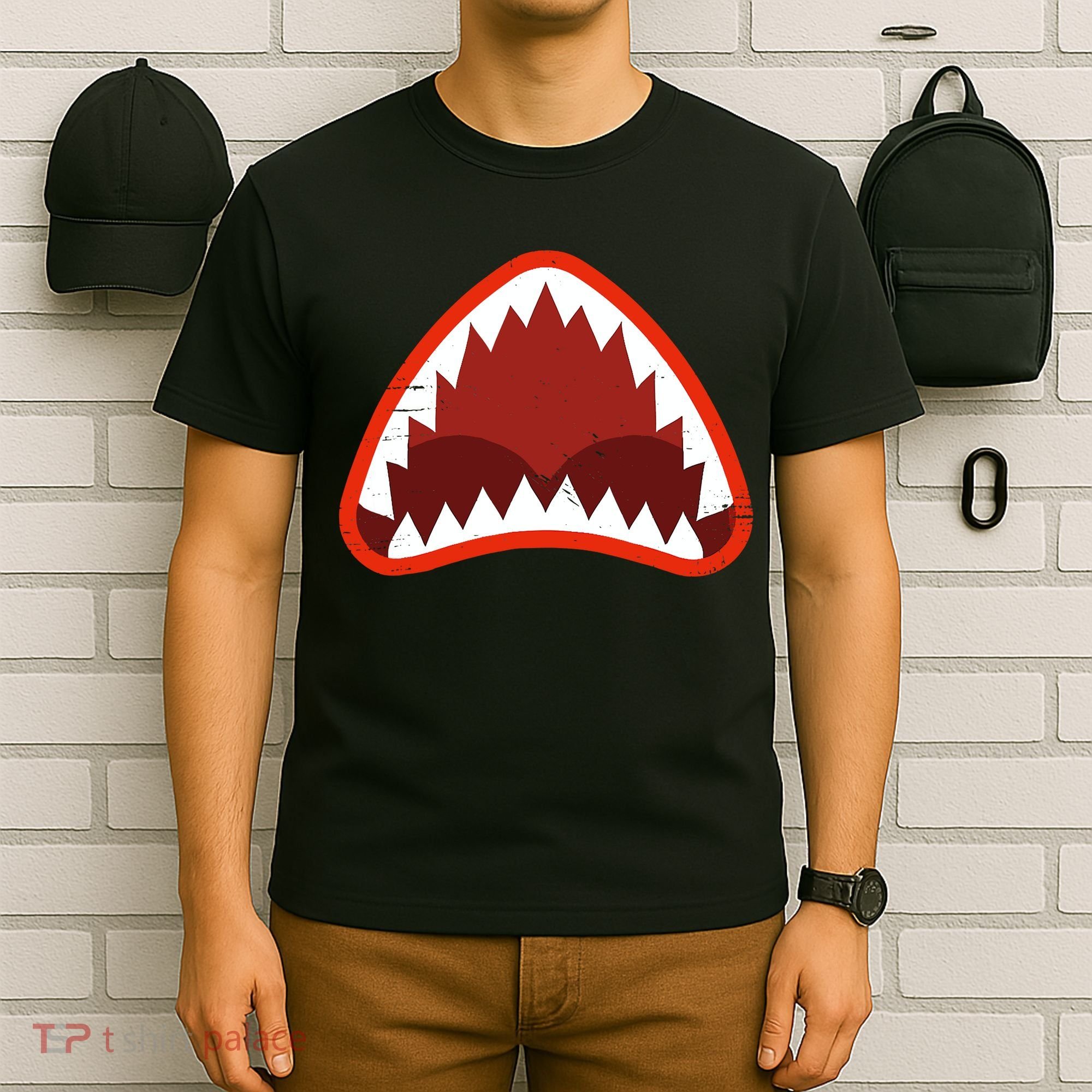 Vintage Shark With Open Mouth T-Shirt