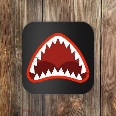 Vintage Shark With Open Mouth Coaster