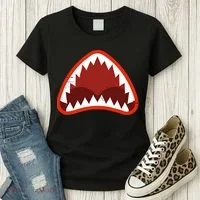 Vintage Shark With Open Mouth Women's T-Shirt thumb 3