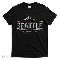 Vintage Seattle Washington Retro Mountain Travel Souvenir T-Shirt thumb 0