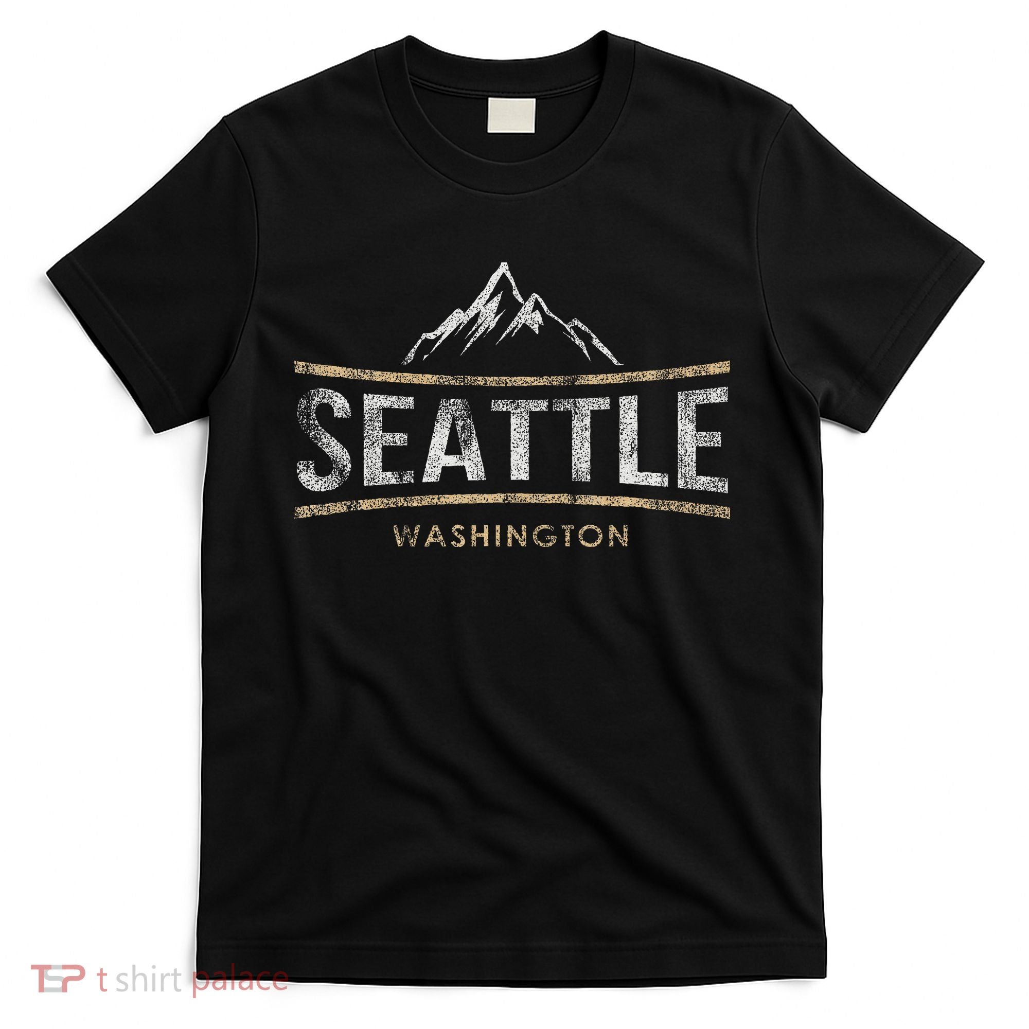 Vintage Seattle Washington Retro Mountain Travel Souvenir T-Shirt