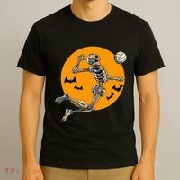 Volleyball Skeleton Women Volleyball Player T-Shirt thumb 3