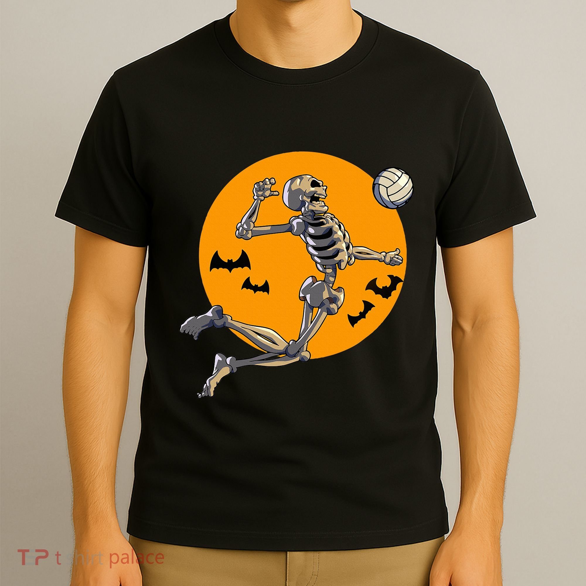 Volleyball Skeleton Women Volleyball Player T-Shirt