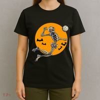 Volleyball Skeleton Women Volleyball Player T-Shirt thumb 4