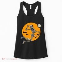 Volleyball Skeleton Women Volleyball Player Women's Tank Top thumb 0