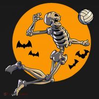 Volleyball Skeleton Women Volleyball Player Women's Tank Top thumb 5