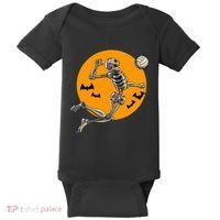 Volleyball Skeleton Women Volleyball Player Baby Bodysuit thumb 0