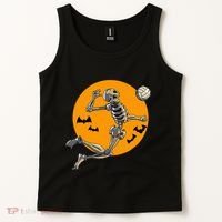 Volleyball Skeleton Women Volleyball Player Tank Top thumb 2