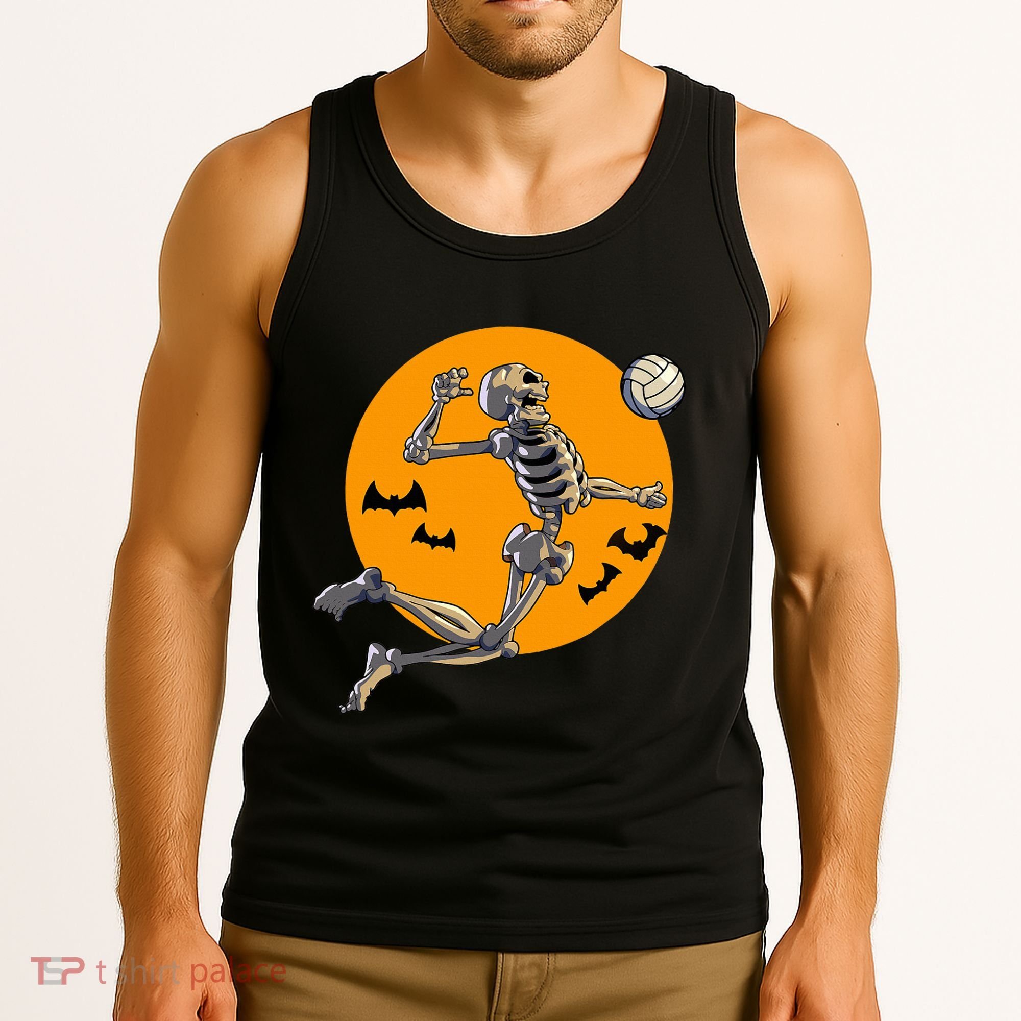 Volleyball Skeleton Women Volleyball Player Tank Top