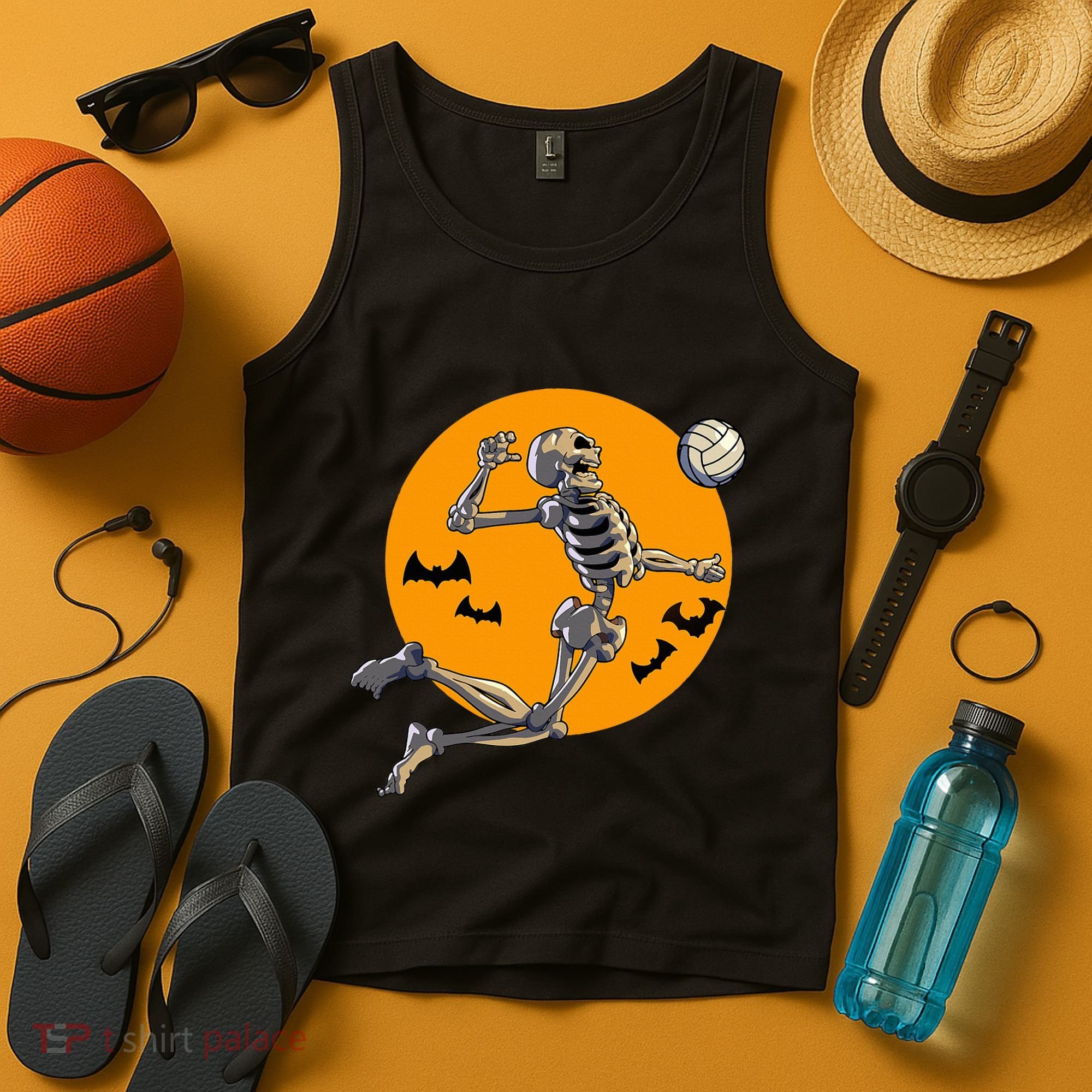 Volleyball Skeleton Women Volleyball Player Tank Top