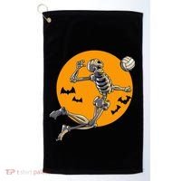 Volleyball Skeleton Women Volleyball Player Golf Towel thumb 0