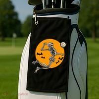 Volleyball Skeleton Women Volleyball Player Golf Towel thumb 2