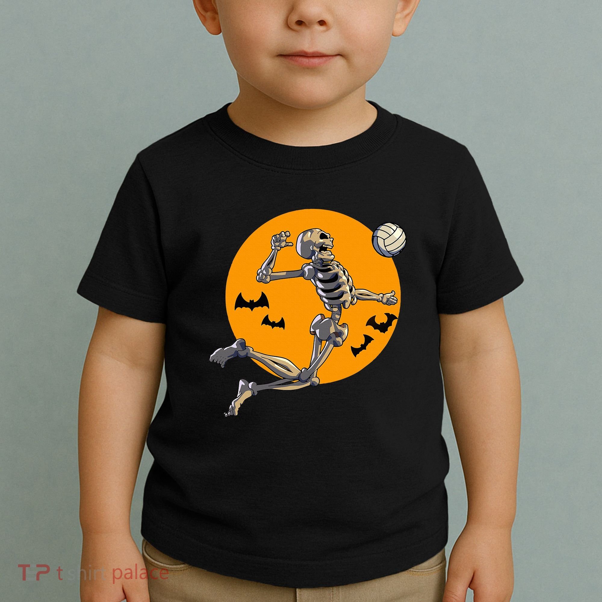 Volleyball Skeleton Women Volleyball Player Toddler T-Shirt