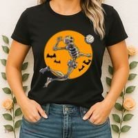 Volleyball Skeleton Women Volleyball Player Women's T-Shirt thumb 2