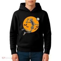 Volleyball Skeleton Women Volleyball Player Kids Hoodie thumb 4