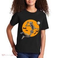 Volleyball Skeleton Women Volleyball Player Kids T-Shirt thumb 2