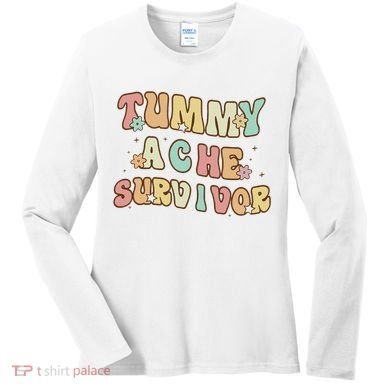 Vintage Tummy Ache Survivor Women's Long Sleeve Shirt