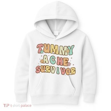 Vintage Tummy Ache Survivor Kids Hoodie