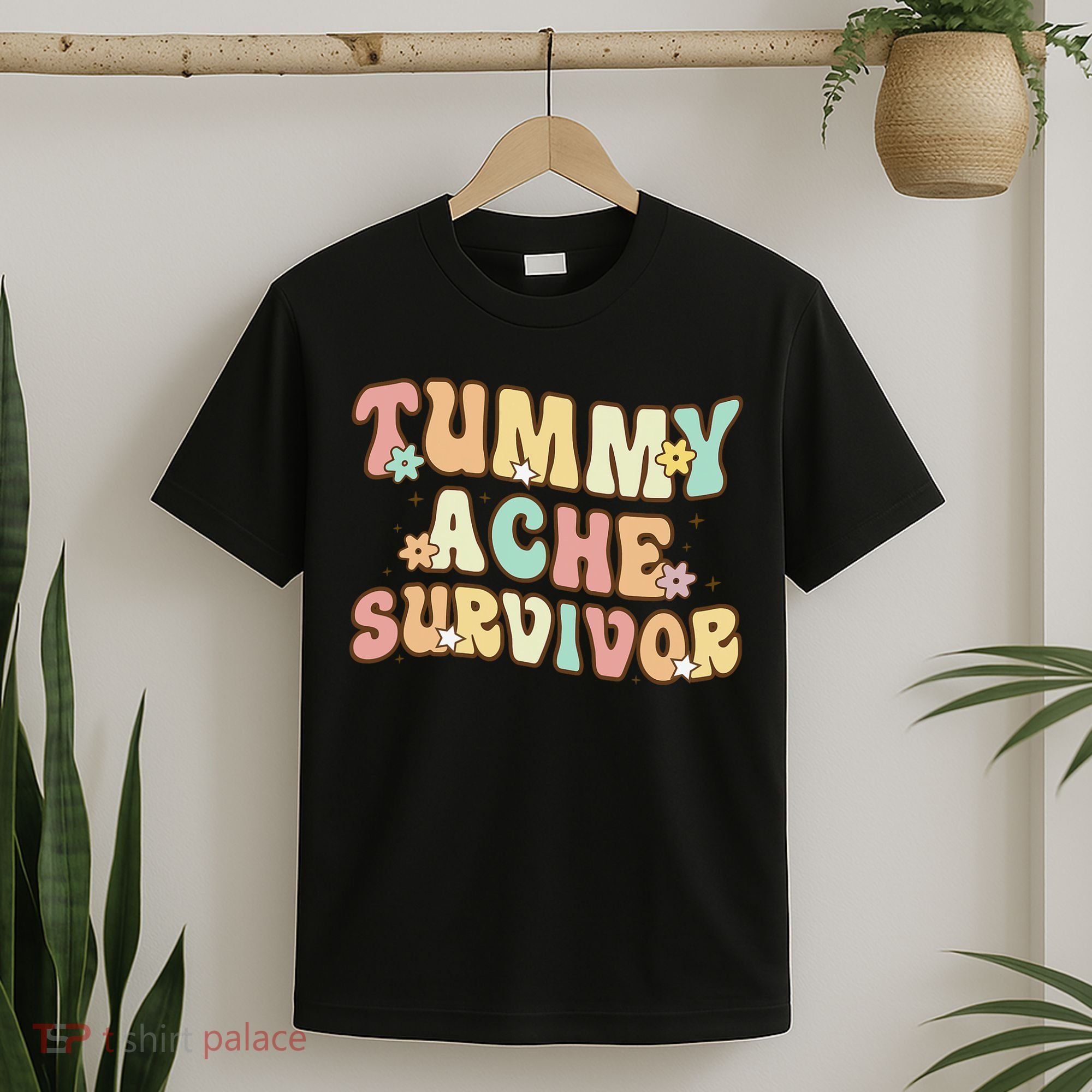 Vintage Tummy Ache Survivor Retro T-Shirt
